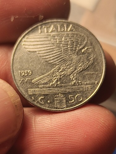 Moneta centesimi 1939 xvii - moneta, 50