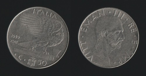 Centesimi 1939 xvii - xvii, impero